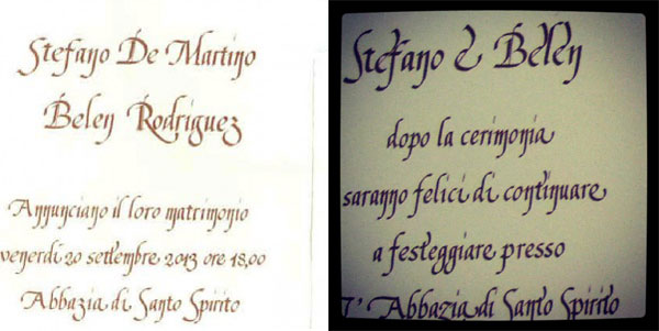 per il loro matrimonio