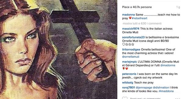 Madonna su Instagram scambia Ornella muti per una suora? La foto