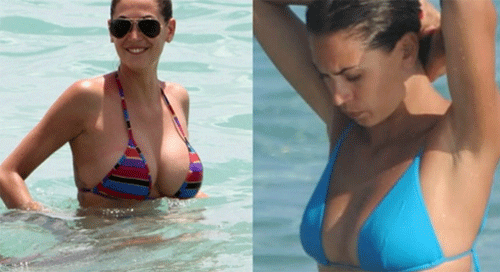 Melissa Satta a Miami con un abito estivo che mette in evidenza il suo seno voluminoso