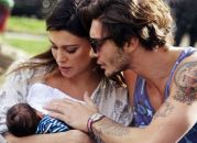 Belen e Stefano con Santiago