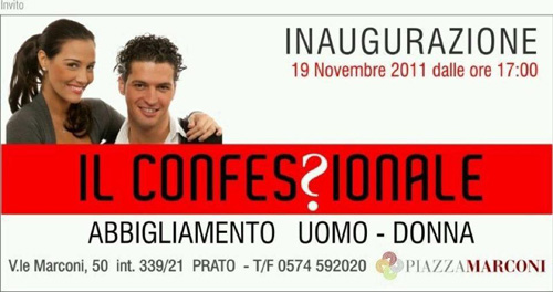 Inaugurazione del negozio Il confessionale di Rosa Baiano e Emanuele Pagano a Prato