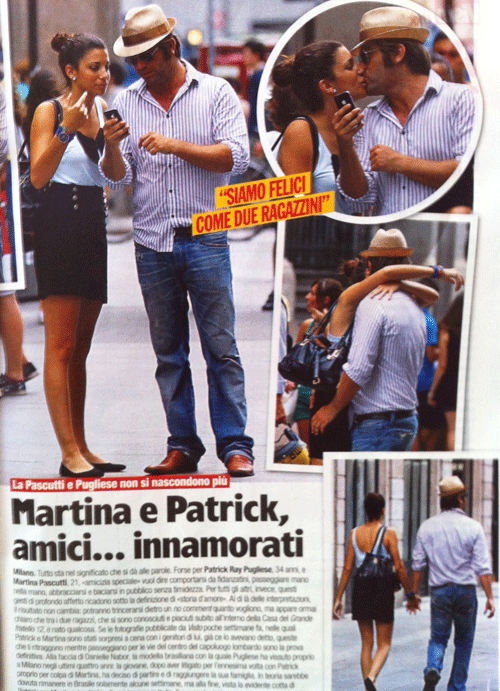 Patrick Ray Pugliese e Martina Pascutti insieme, sorridenti e affettuosi in una foto recente