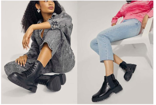 Per trasmettere eleganza e sofisticatezza, puntate su jeans a gamba dritta, camicia o T-shirt bianca, e blazer gessato: saranno i capi perfetti per indossare gli ankle boots con punta quadrata e killer heels. Per uno stile più grintoso Aldo propone invece gli stivaletti neri con tacco a blocco e suola carrarmato da indossare rigorosamente con chiodo di pelle! L