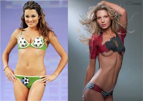 Le Wags di Italia e Germania posano con eleganza durante Euro 2012