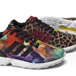 Adidas Originals ZX Flux Women’s Print Pack: sneakers donna con stampe leopardate e acquarello in primo piano