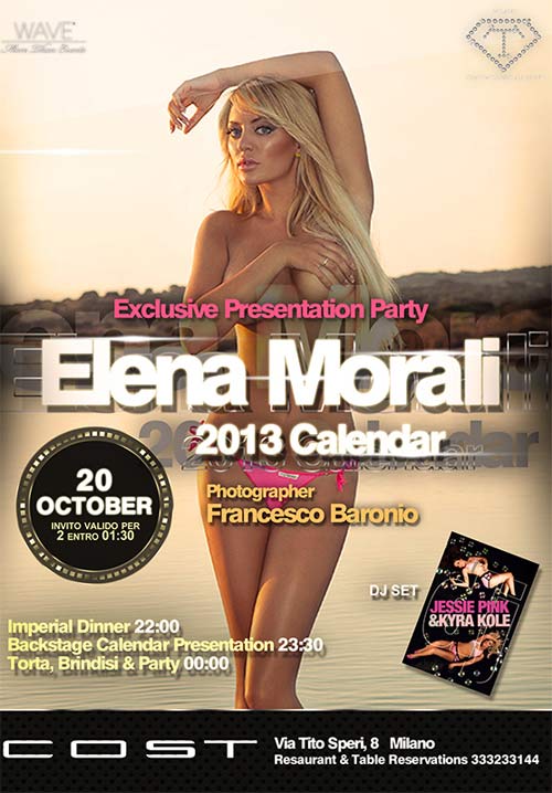 Elena Morali sorridente a bordo della nave MSC Poesia durante la presentazione del suo calendario estivo