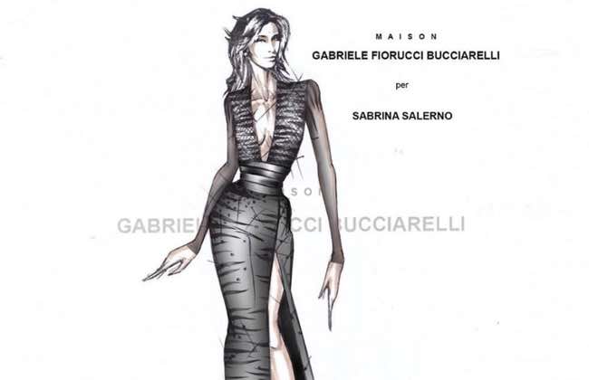 Abito Sabrina Salerno Sanremo 2020 stilista e chi la veste