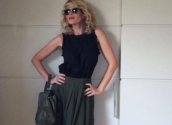 Alessia Marcuzzi con la borsa Lucy di Marks&Angels a Convivio 2014