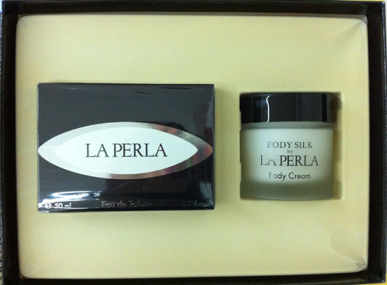 Cofanetto regalo La Perla con profumo e crema corpo elegante per Natale