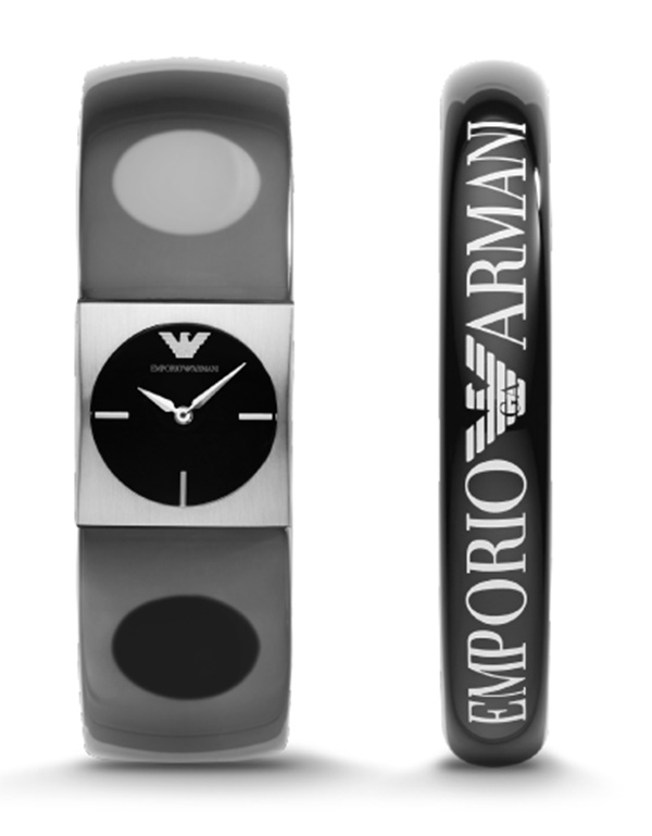 Orologio donna Emporio Armani collezione autunno 2014 con cinturino intrecciato e cassa elegante