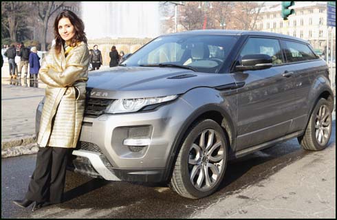 Chiara Civello con la Range Rover Evoque al Festival di Sanremo
