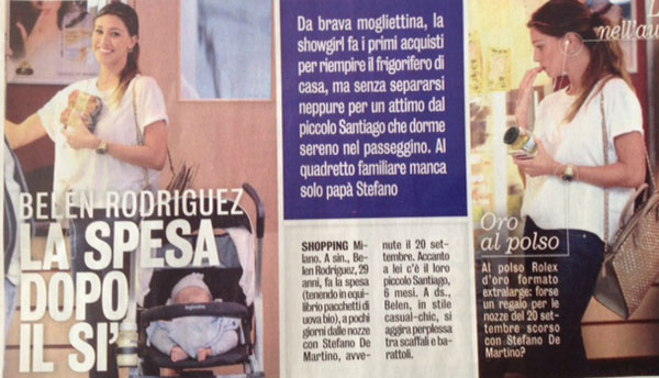 Belen Rodriguez stilosa anche per fare la spesa