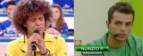 I protagonisti Valeria Romitelli, Carlo e Nunzio durante una prova di Amici di Maria De Filippi