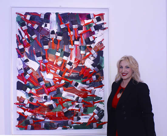 Salone del Mobile di Milano, spazio Viesse Auto: opere di Sclavi, Andy e Arman