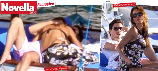 Nina Moric e Pasquale Granata abbracciati durante una vacanza a Capri