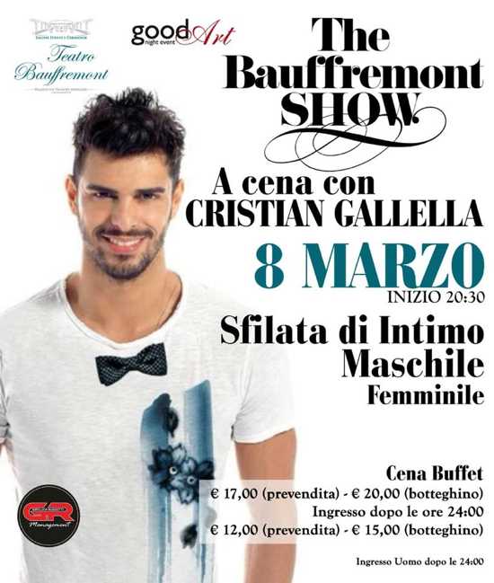 Con Cristian Galella per la Festa della donna. Scopri dove