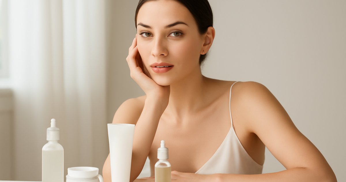 Prodotti di cosmesi e bellezza per donna elegante e moderna