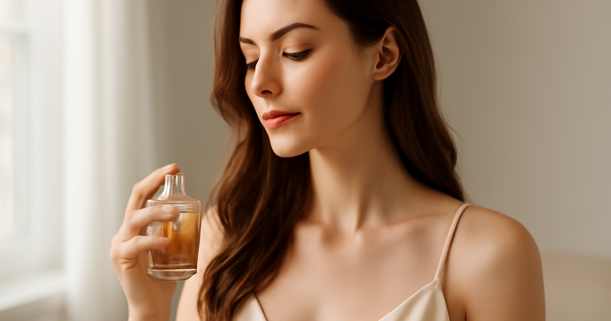 Flacone di profumo elegante da donna, simbolo di bellezza e femminilità sofisticata