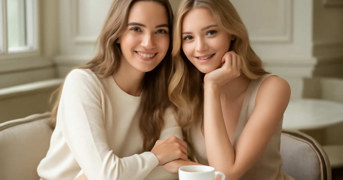 Immagine lifestyle che rappresenta un gruppo di donne amiche in un momento conviviale e raffinato