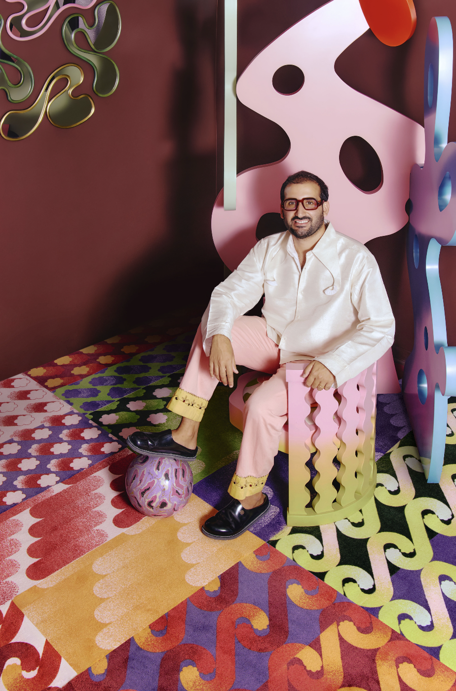 Radici presenta Flower Distortion: la nuova collezione tessile di Uchronia tra illusioni ottiche e colori vivi