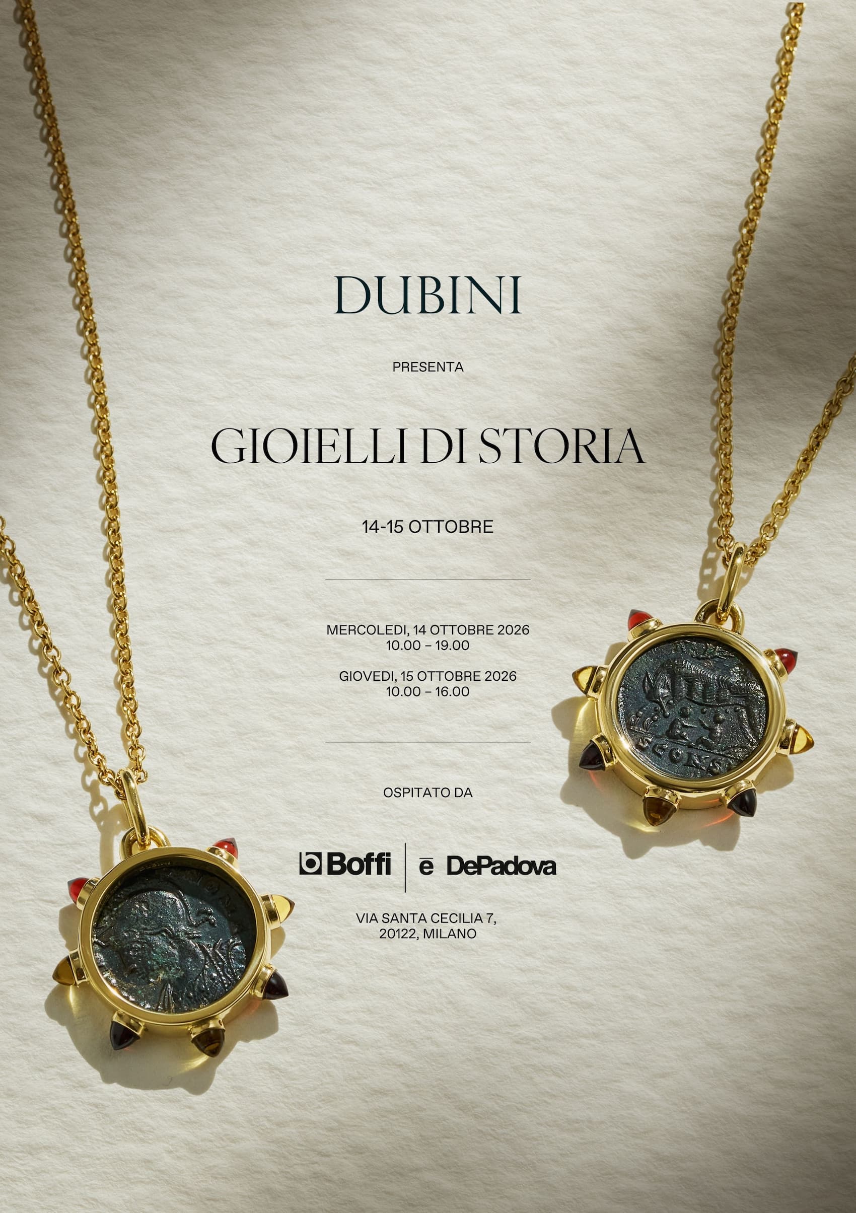 Dubini presenta 'Gioielli di Storia' in un evento esclusivo a Milano