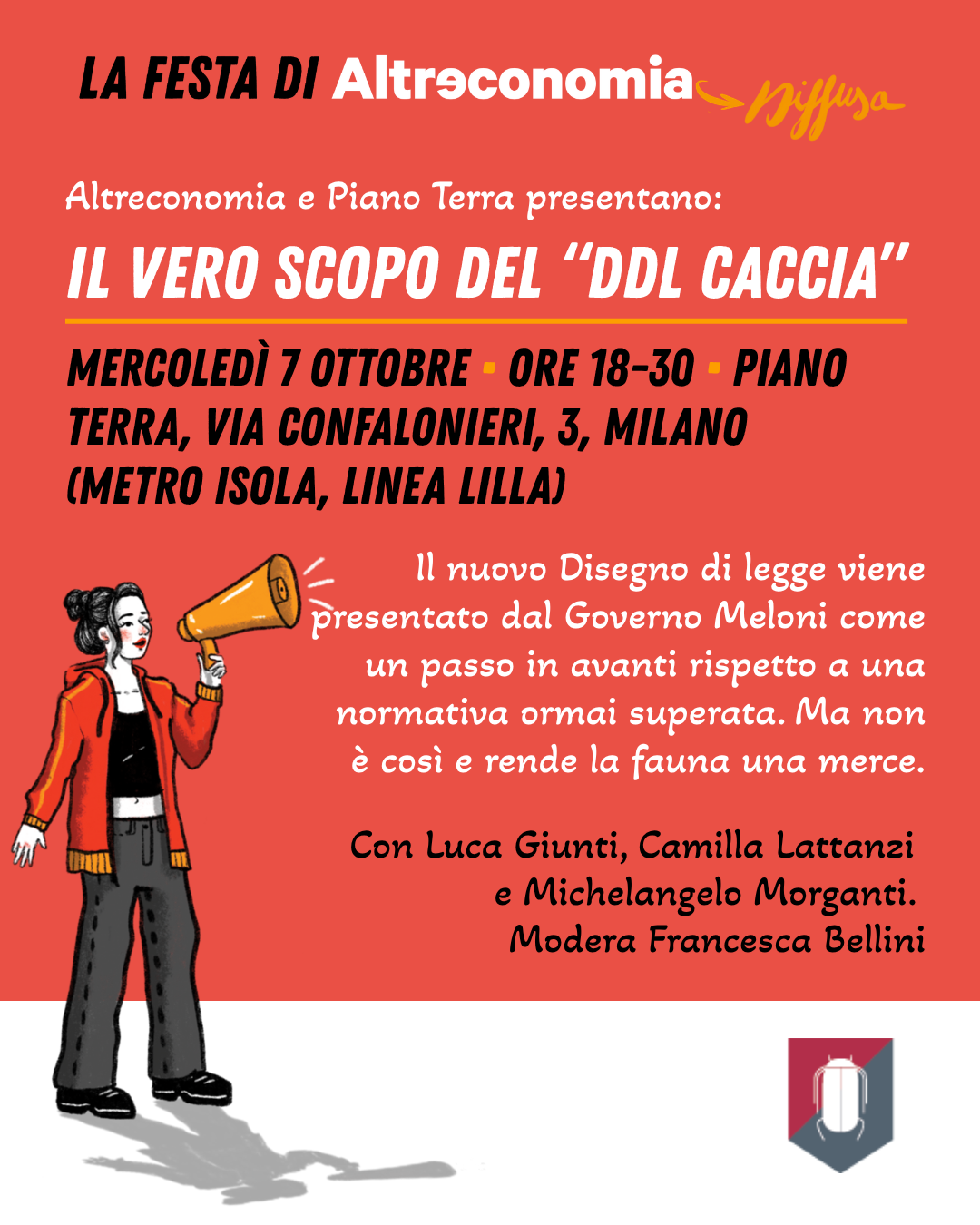 A Milano il dibattito sul DDL Caccia: scienza e politica a confronto il 7 ottobre