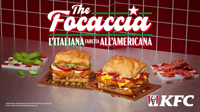 KFC lancia The Focaccia: il pollo fritto incontra la tradizione italiana in due nuove ricette