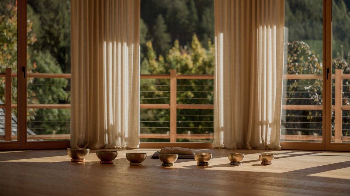 Sound Healing Meditation con campane tibetane al NaturHotel Lüsnerhof di Luson
