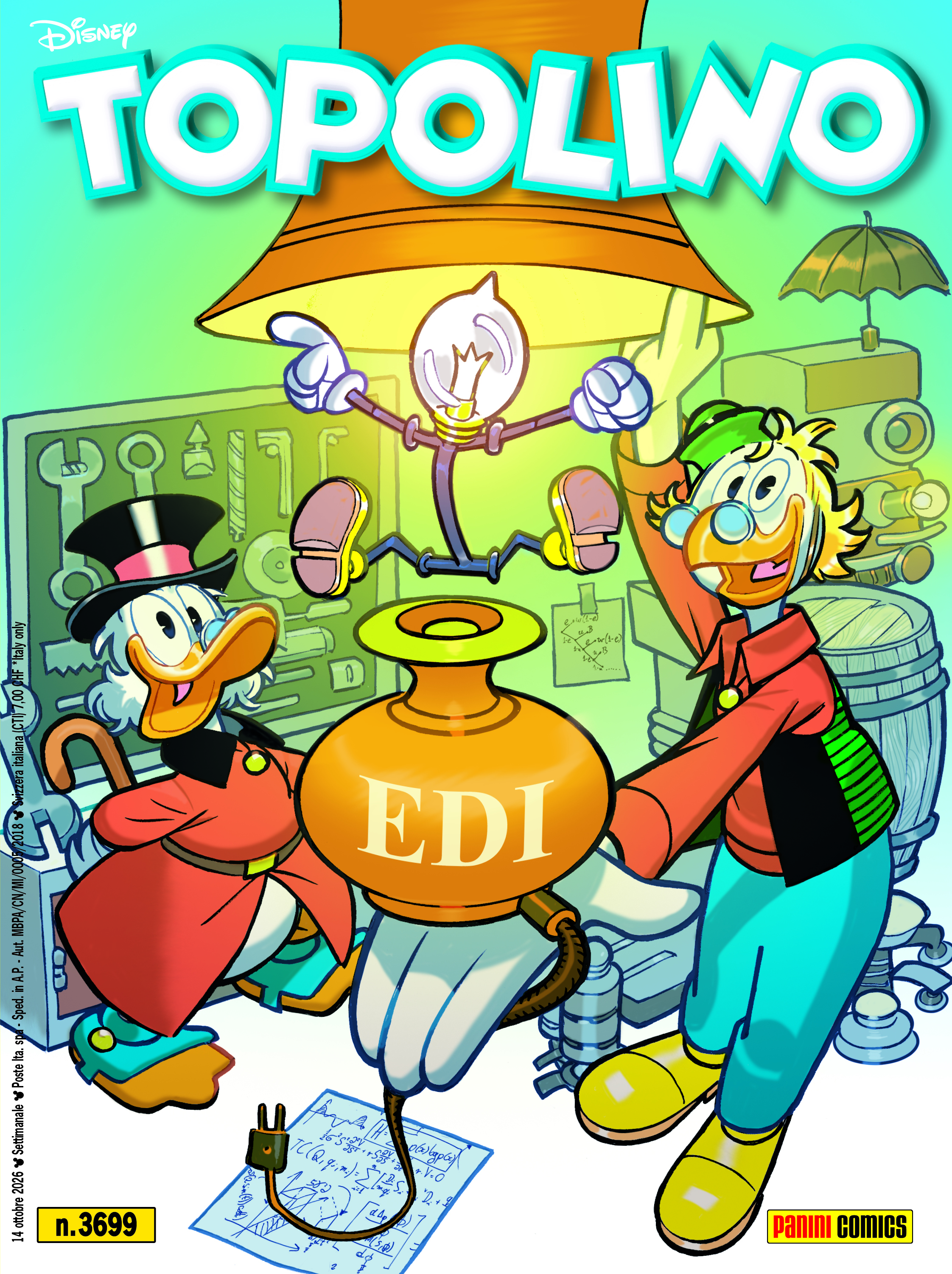 Topolino 3699 celebra i 75 anni di Edi e i 95 dalla scomparsa di Thomas Edison — Foto: ufficio stampa Ufficio stampa GOIGEST