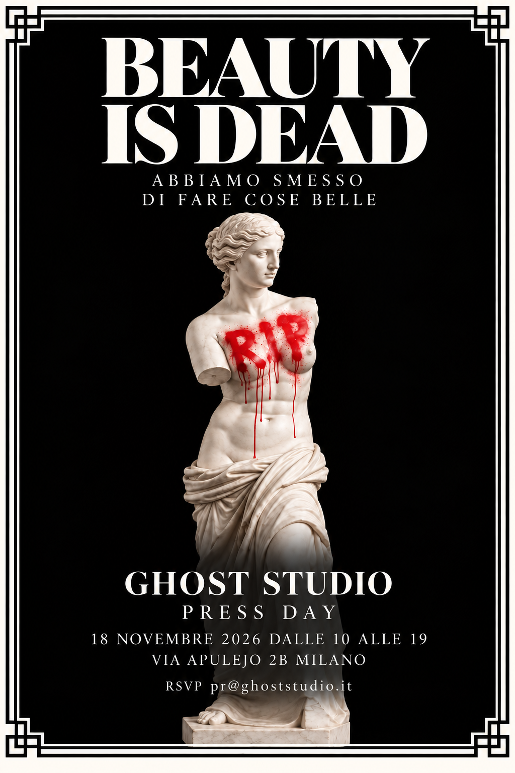 Ghost Studio annuncia il Press Day 'BEAUTY IS DEAD' il 18 novembre
