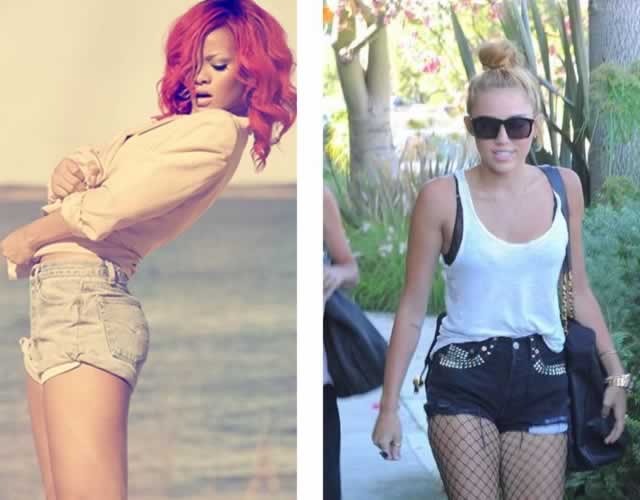Rihanna e Miley in Levi's