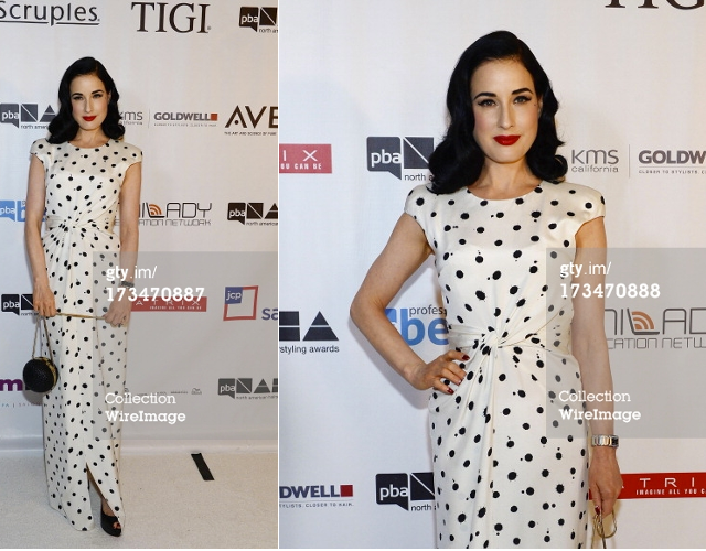 Dita Von Teese all'evento North American Hairstyling Awards