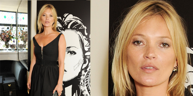 Kate Moss in Prada al lancio della nuova collezione Carphone Warehouse