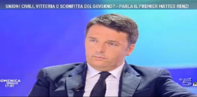 renzi a domenica live