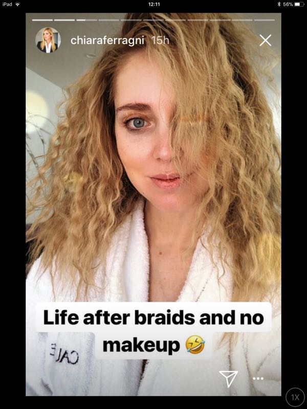 Chiara Ferragni senza trucco per la prima volta, ecco com'è 