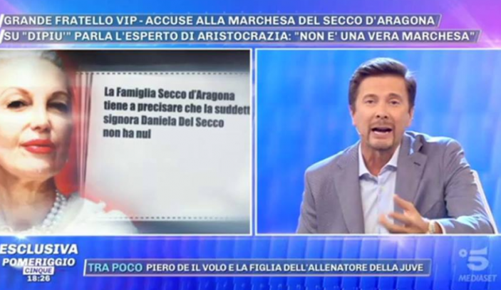 Forte lite tra Signoretti e la Marchesa D'Aragona a Domenica Live:"Vergognati tu!"