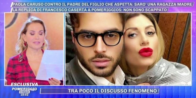 Paola Caruso incinta la lettera dell'ex fidanzato Francesco a Pomeriggio 5