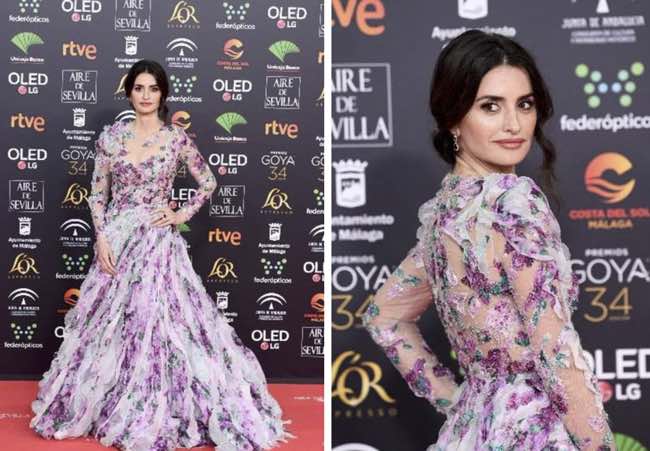 Penélope Cruz ai Goya Awards abito, look e accessori