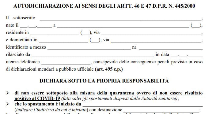 Nuovo decreto Conte 4 maggio ecco la nuova autocertificazione