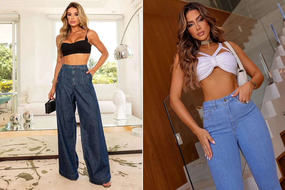 jeans a vita alta donna