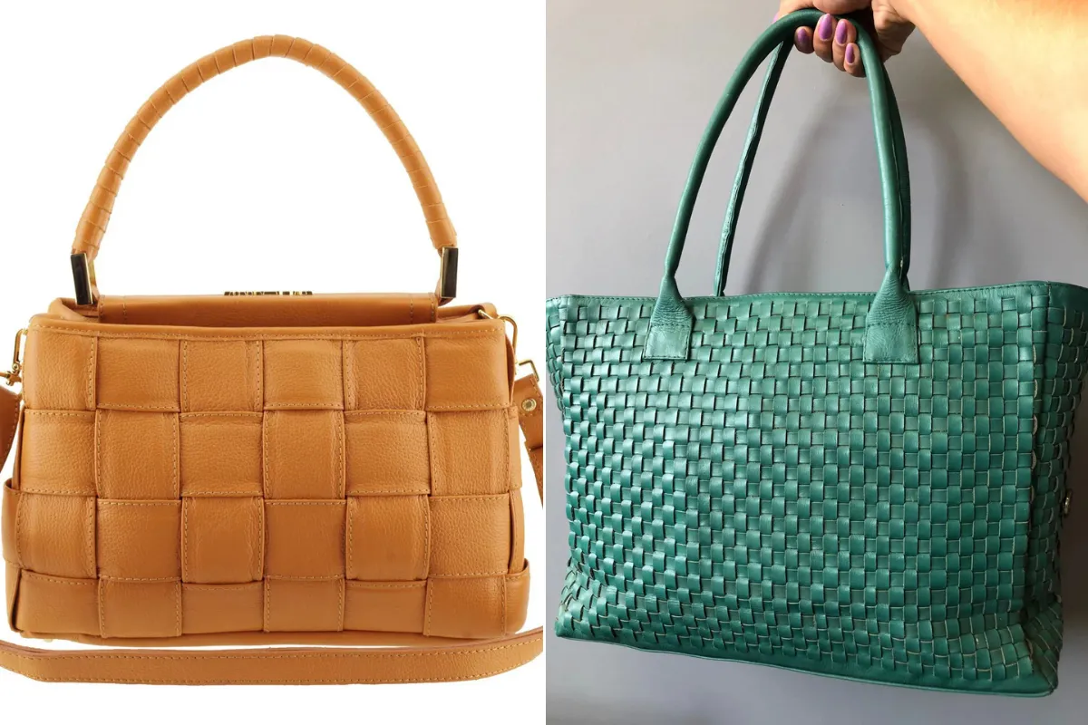 Borse intrecciate pelle